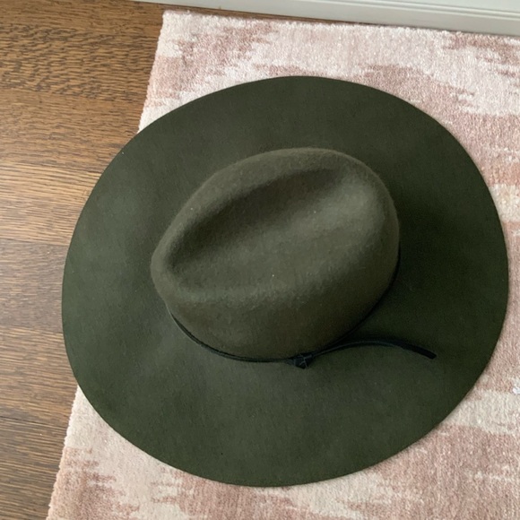 OLD NAVY Wool Felt Forest Green Fedora Hat Size 22 inch Small Adult Women’s - Picture 14 of 14
